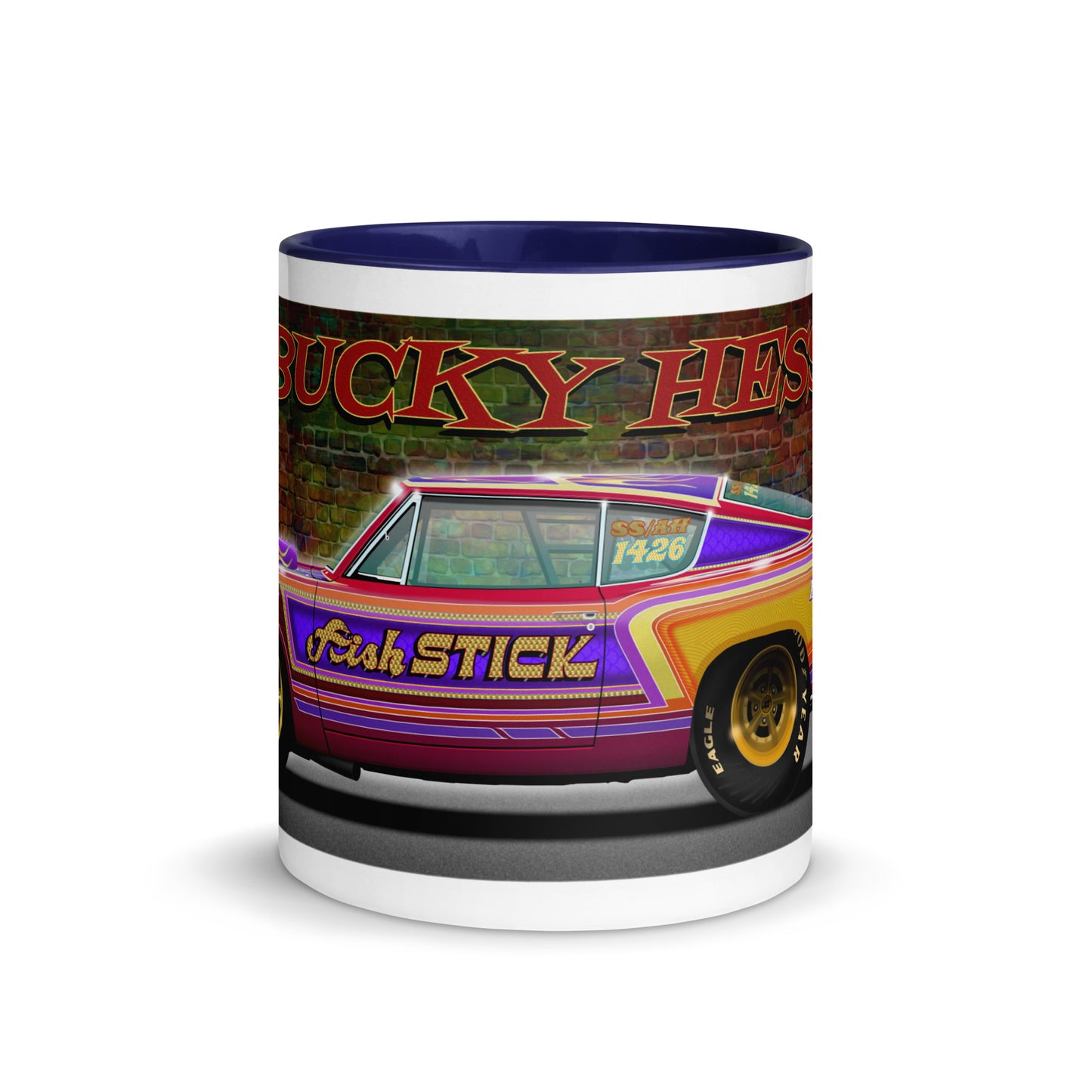 Bucky Hess Fish Stick Mug with Color Inside