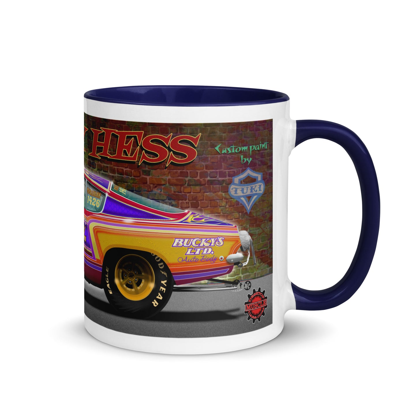 Bucky Hess Fish Stick Mug with Color Inside