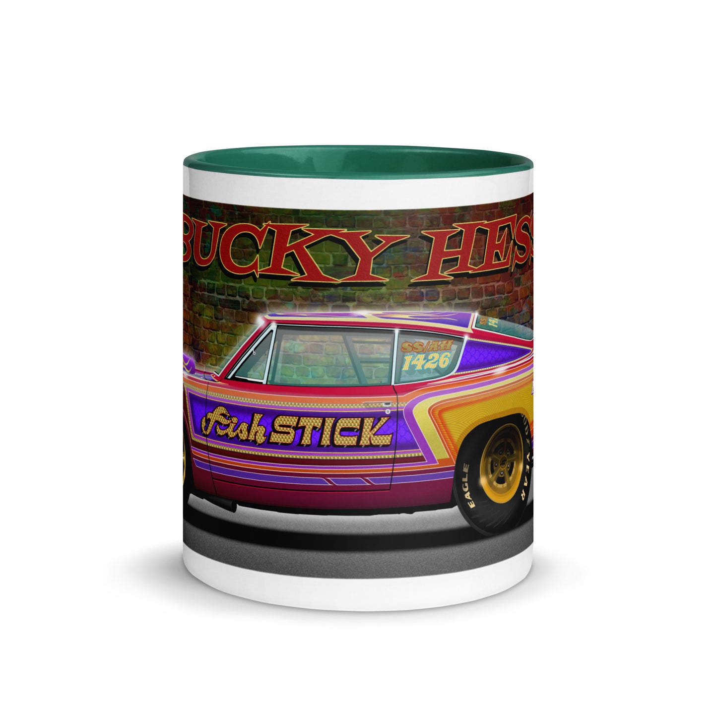 Bucky Hess Fish Stick Mug with Color Inside
