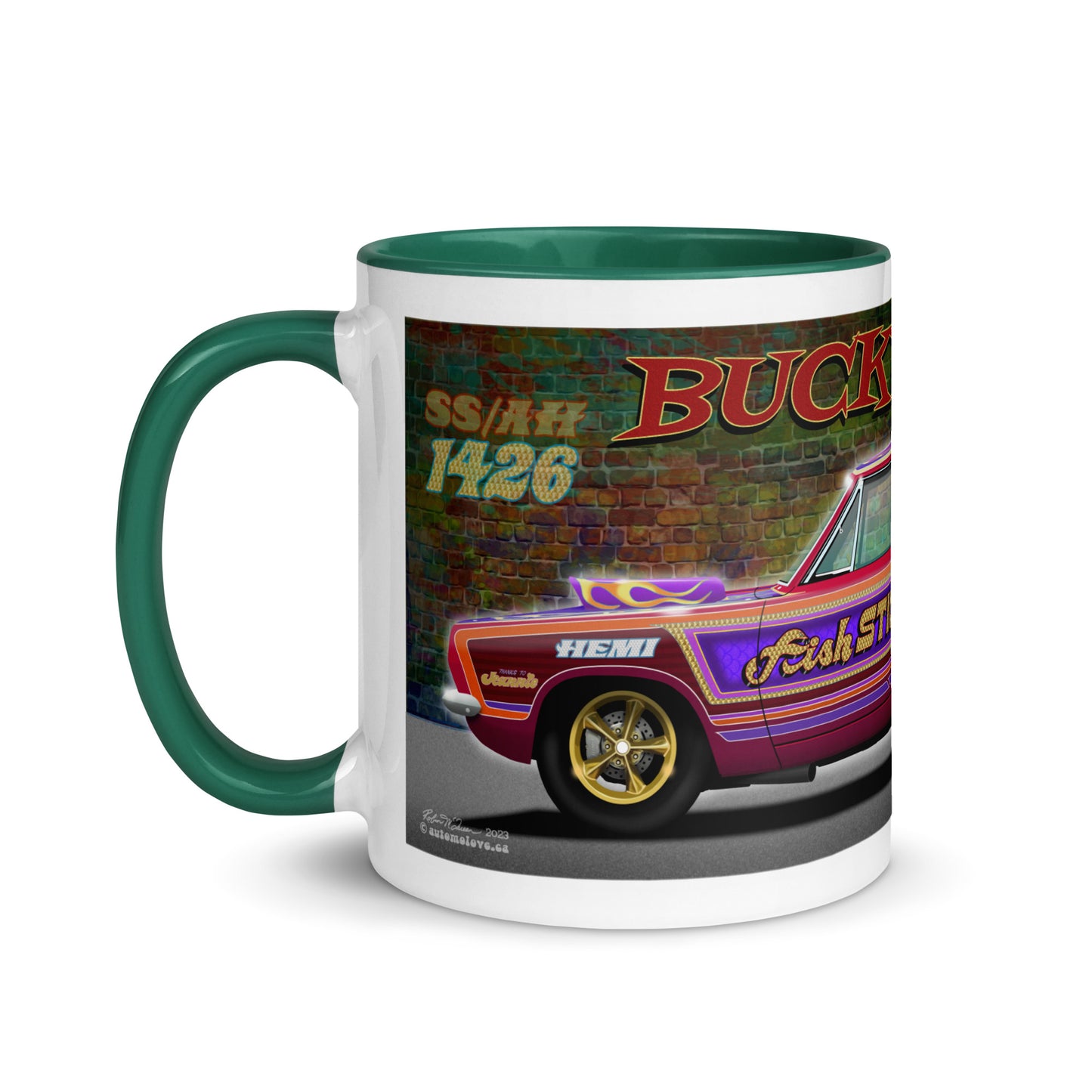 Bucky Hess Fish Stick Mug with Color Inside