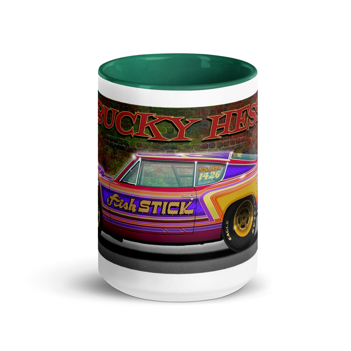 Bucky Hess Fish Stick Mug with Color Inside
