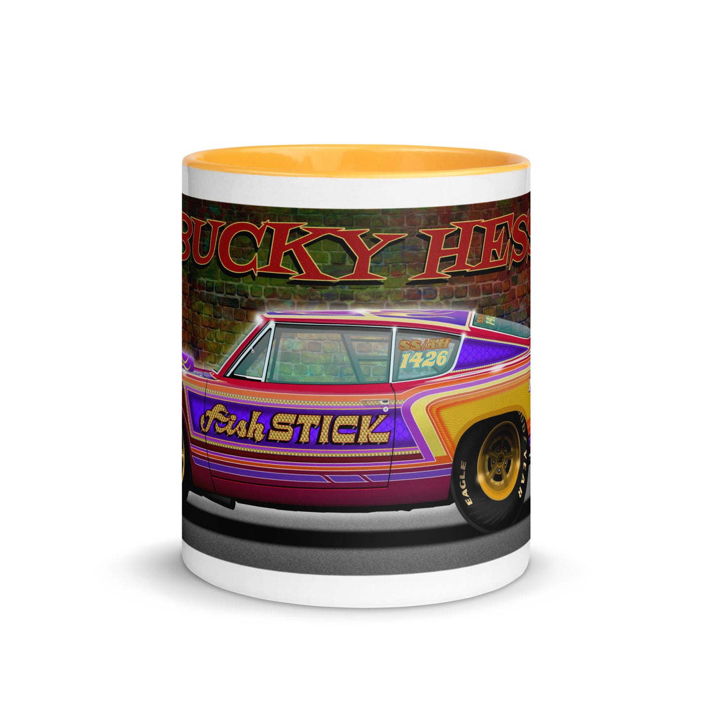 Bucky Hess Fish Stick Mug with Color Inside