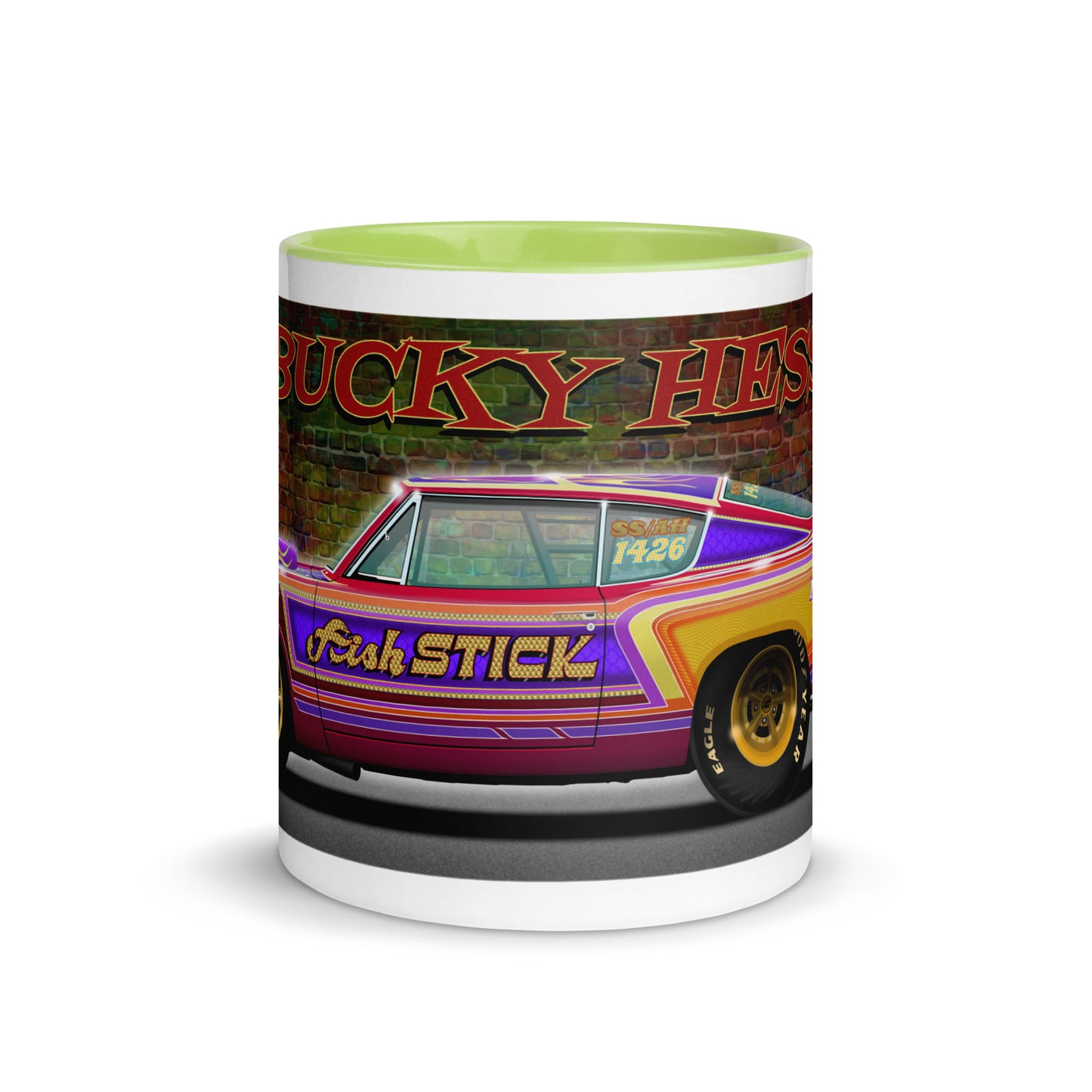 Bucky Hess Fish Stick Mug with Color Inside