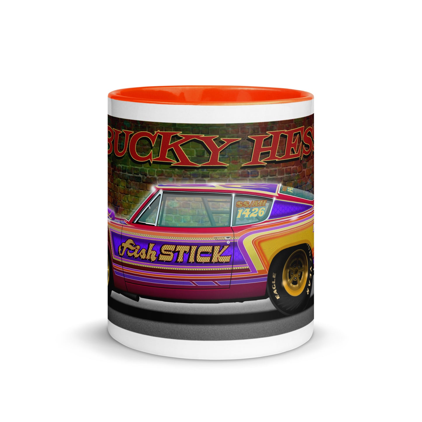 Bucky Hess Fish Stick Mug with Color Inside