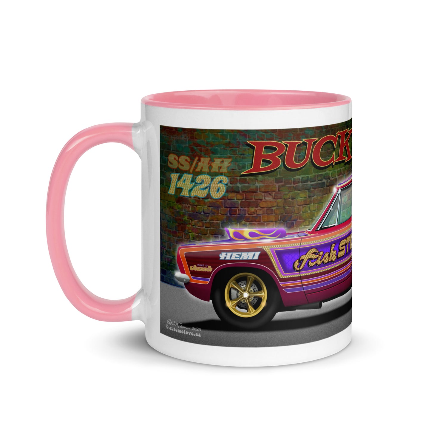 Bucky Hess Fish Stick Mug with Color Inside