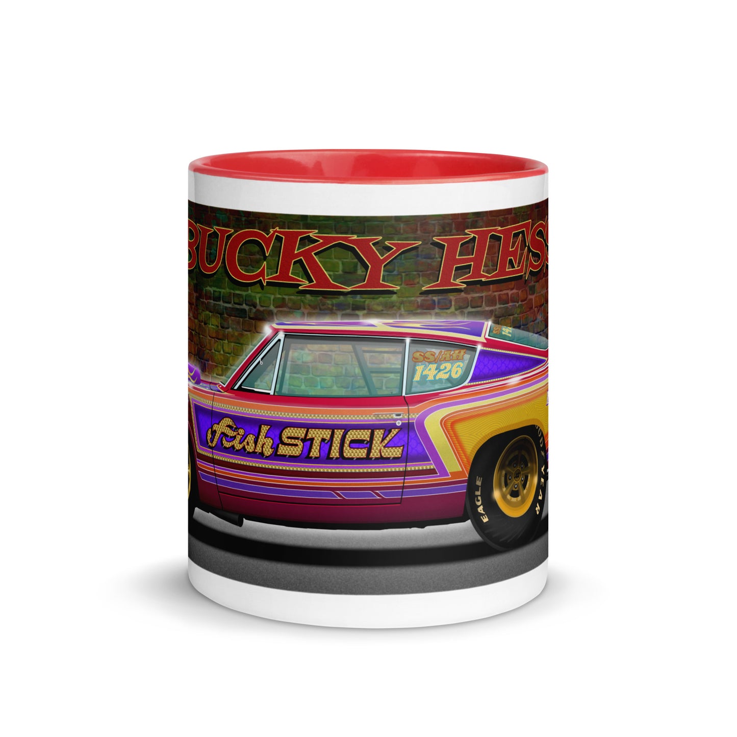 Bucky Hess Fish Stick Mug with Color Inside