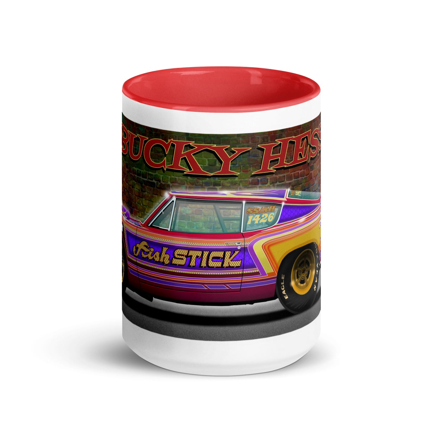 Bucky Hess Fish Stick Mug with Color Inside