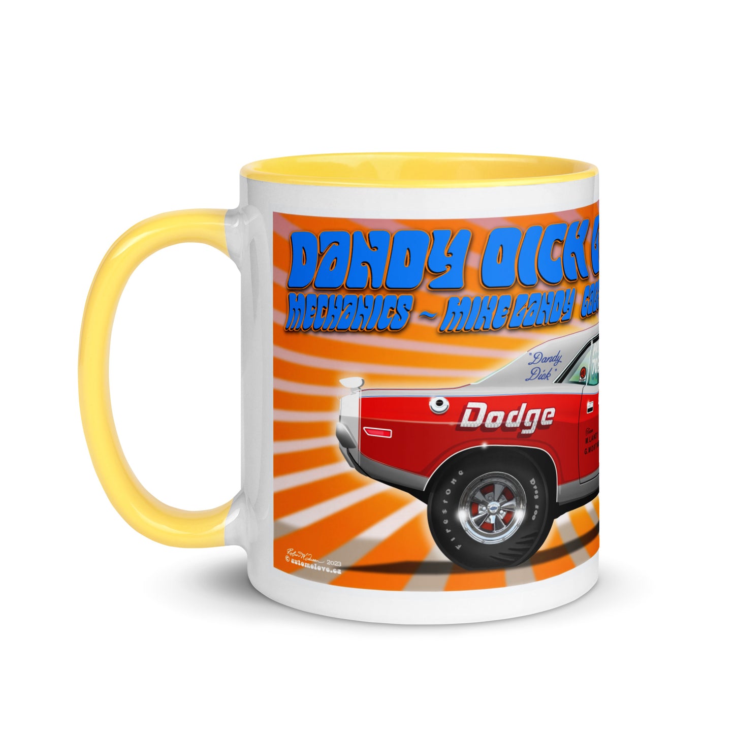 Dick Landy 1970 Challenger Mug with Color Inside