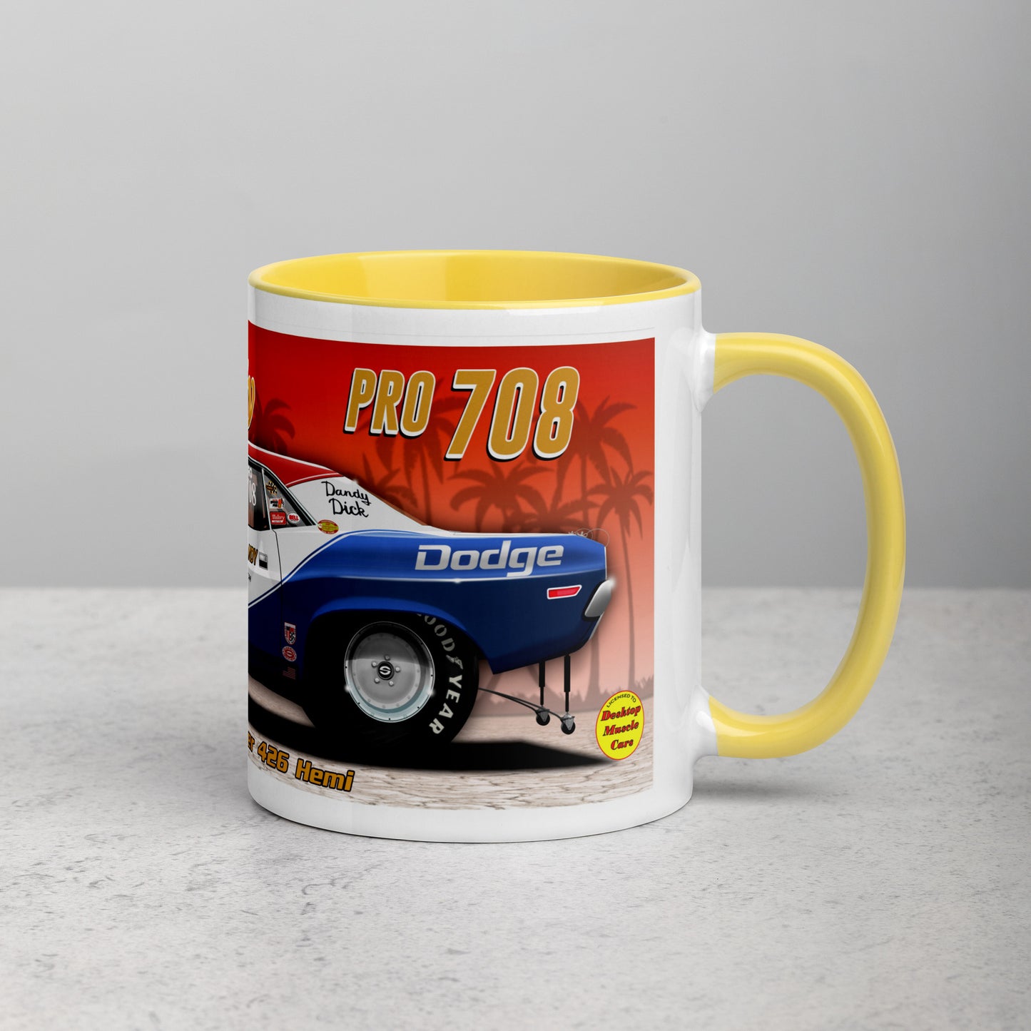 Dick Landy 1972 Challenger Mug with Color Inside