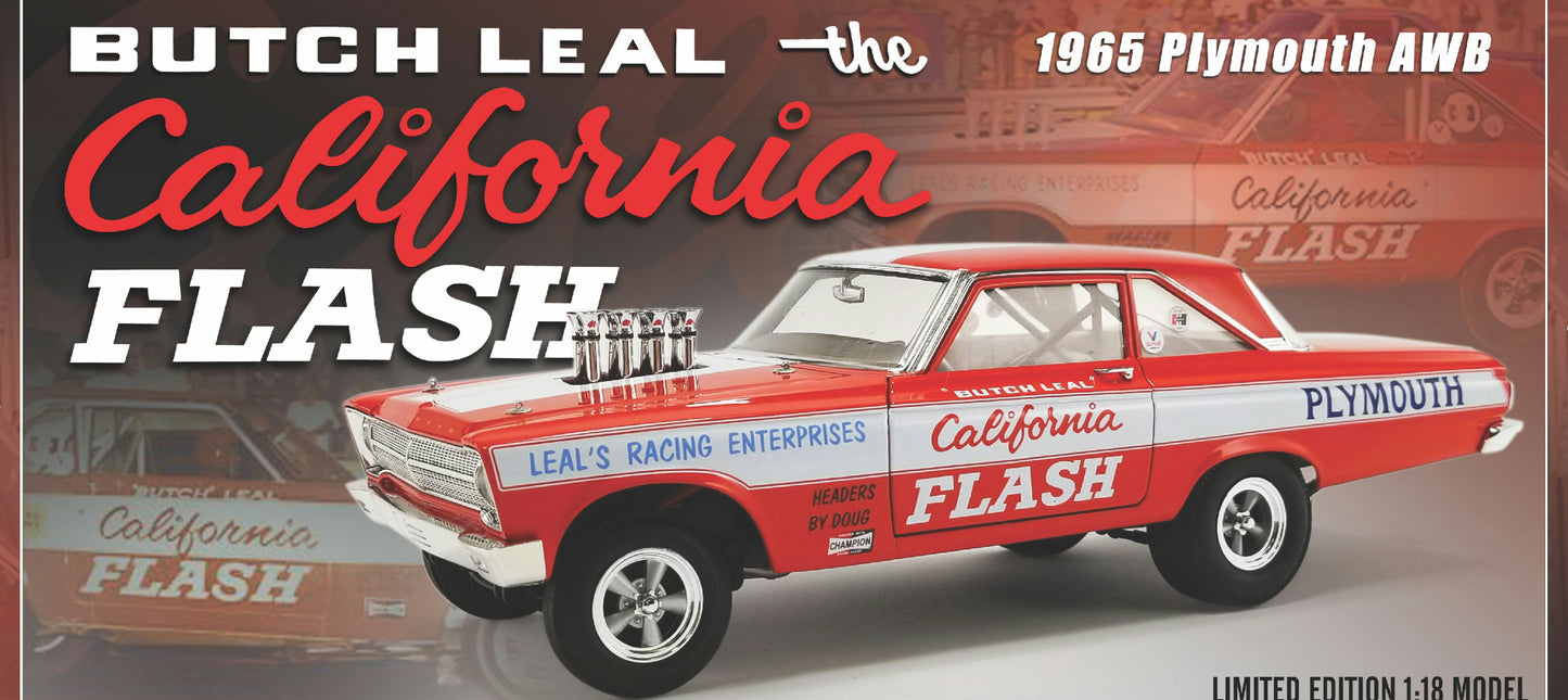 AUTOGRAPHED Butch Leal injected 1965 Plymouth Altered Wheelbase 1:18 Acme