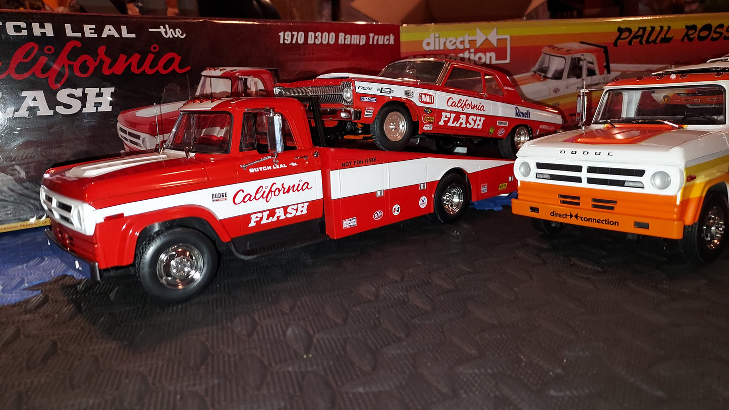 AUTOGRAPHED Butch Leal California Flash 1970 Dodge Ramp Truck