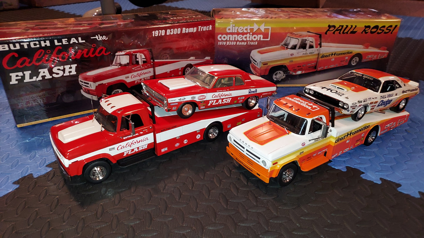 AUTOGRAPHED Butch Leal California Flash 1970 Dodge Ramp Truck