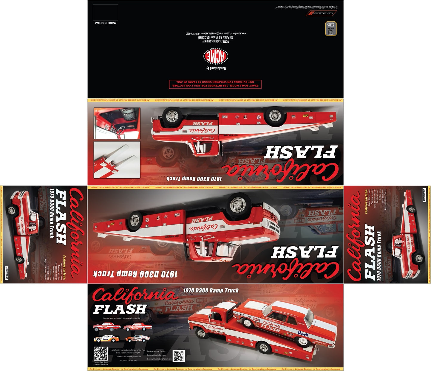 AUTOGRAPHED Butch Leal California Flash 1970 Dodge Ramp Truck