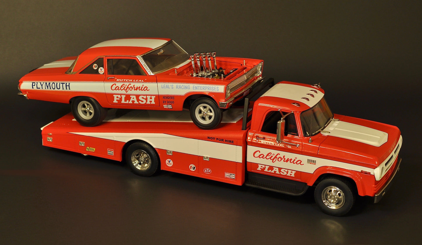 Butch Leal California Flash AWB & Ramp Truck COMBO 1:18 Acme