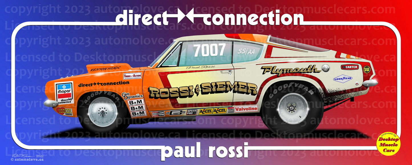 Paul Rossi 68 Cuda Large Towel