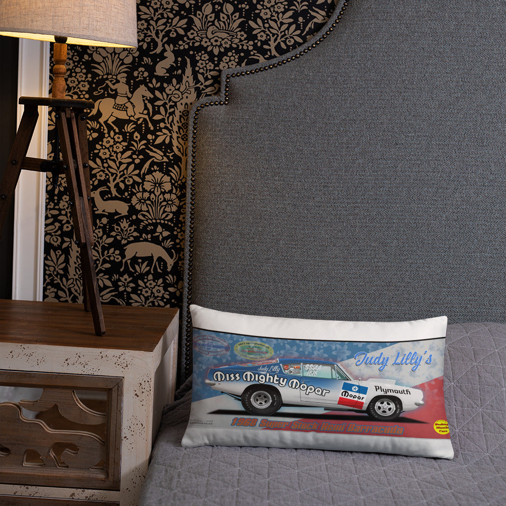 Judy Lilly Miss Mighty Mopar Basic Pillow