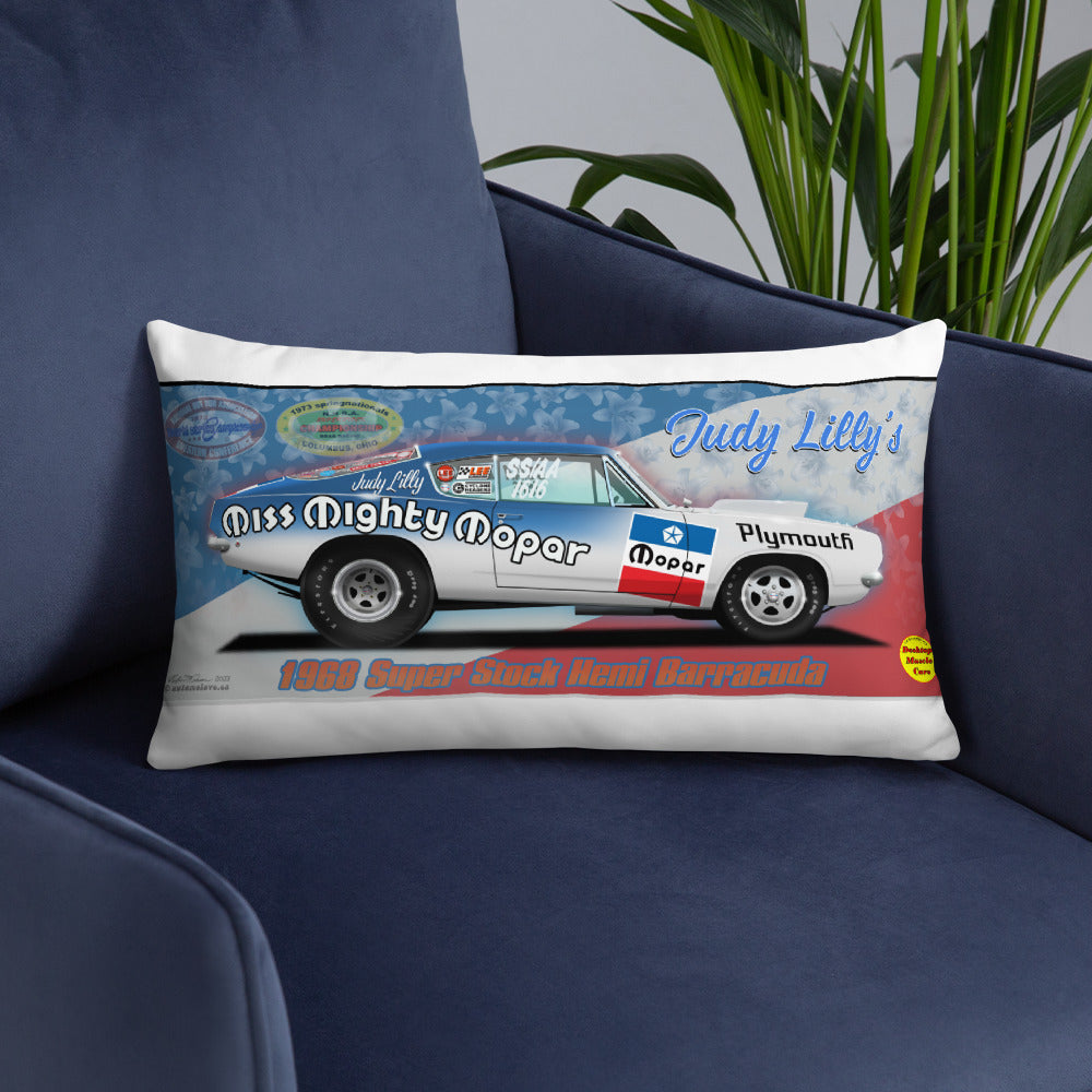 Judy Lilly Miss Mighty Mopar Basic Pillow