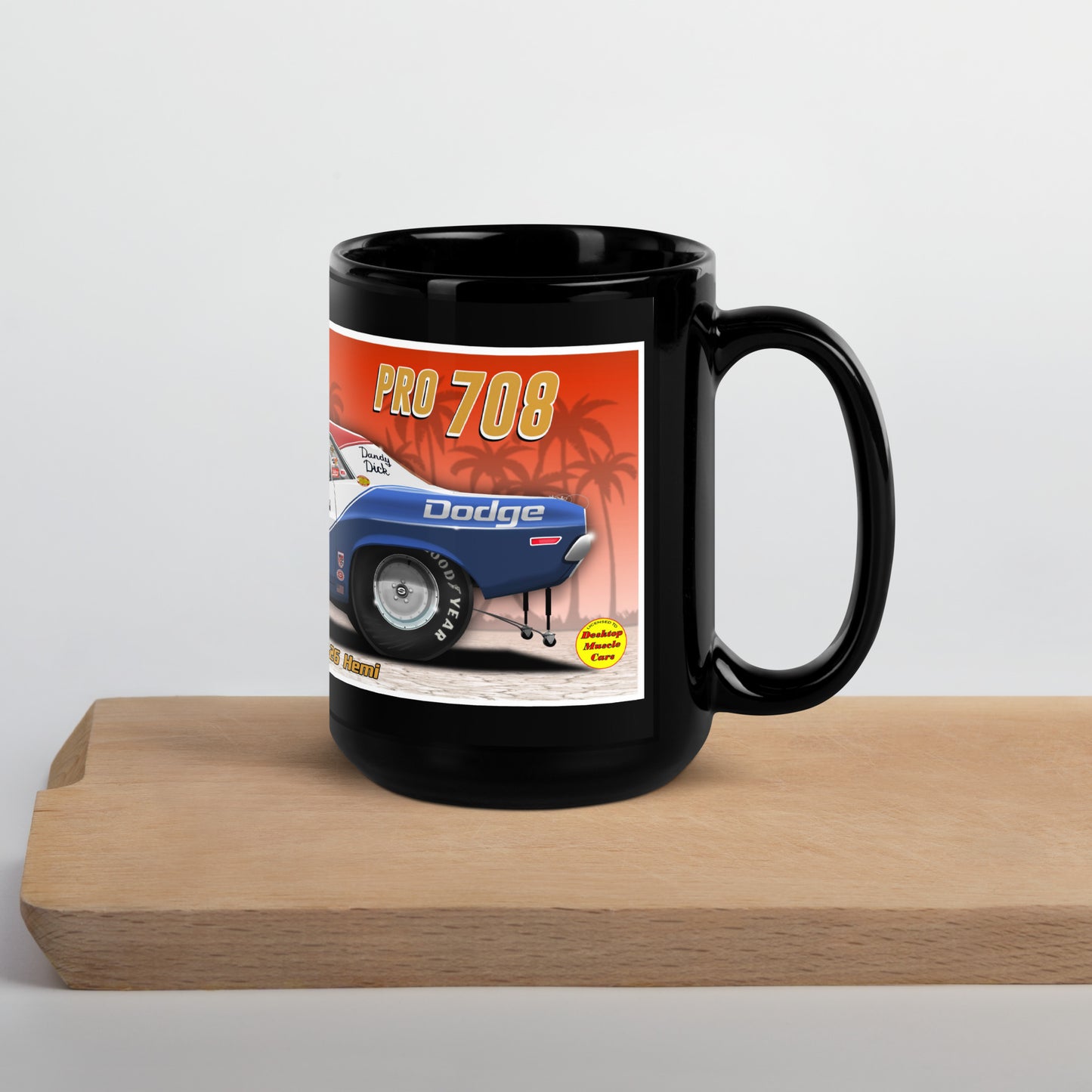 Dick Landy 1972 Challenger Black Glossy Mug