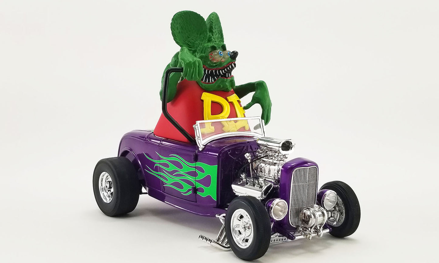 1932 Ford Blown Hot Rod Roadster with Rat Fink Figure 1:18 Acme