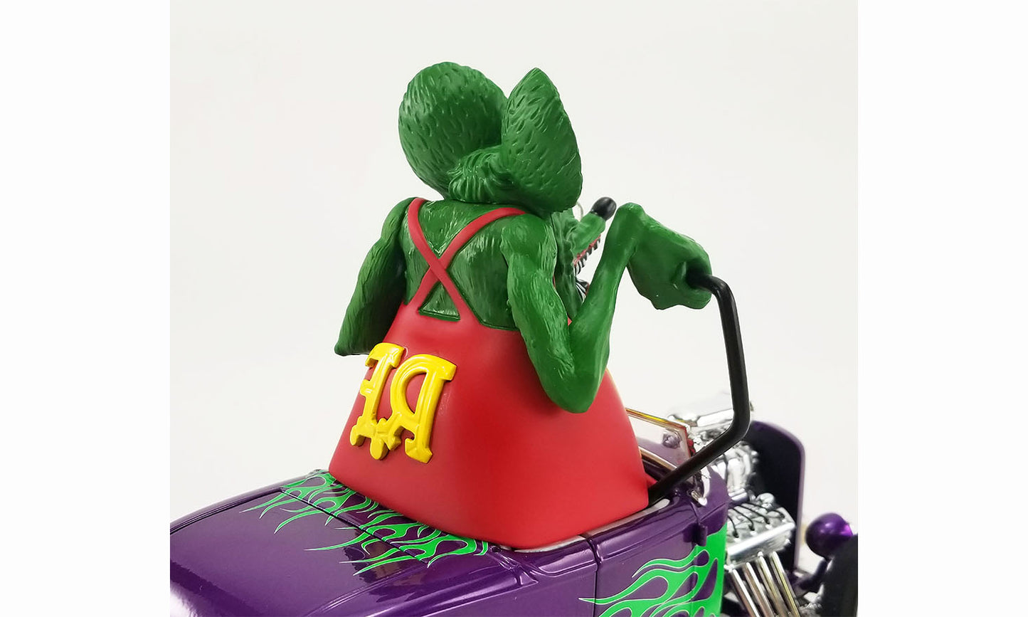 1932 Ford Blown Hot Rod Roadster with Rat Fink Figure 1:18 Acme