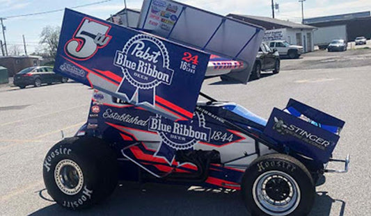 2021 #5w Pabst Blue Ribbon Beer Sprint Car - Lucas Wolfe 1:18 Acme