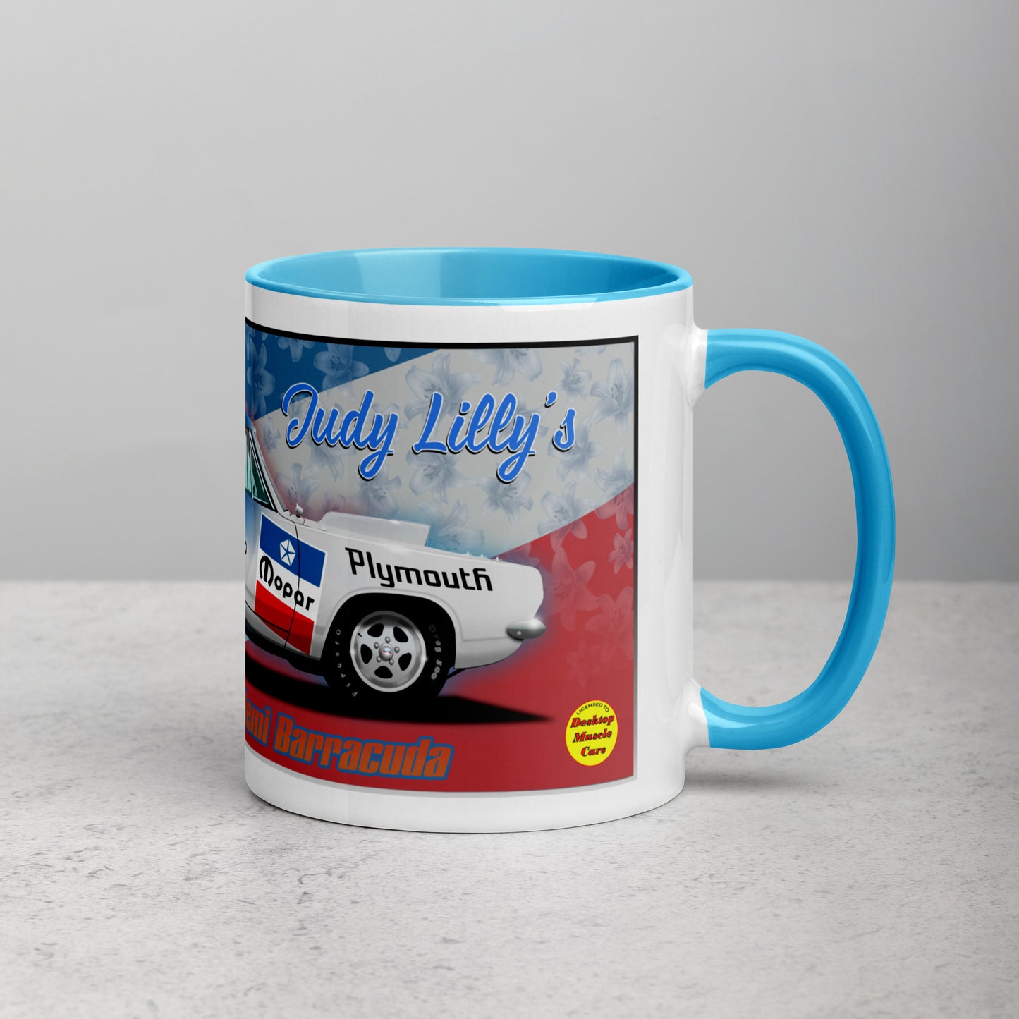 Judy Lilly Miss Mighty Mopar Mug with Color Inside