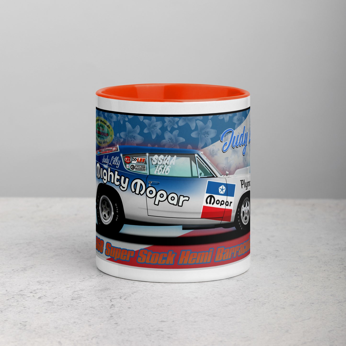 Judy Lilly Miss Mighty Mopar Mug with Color Inside