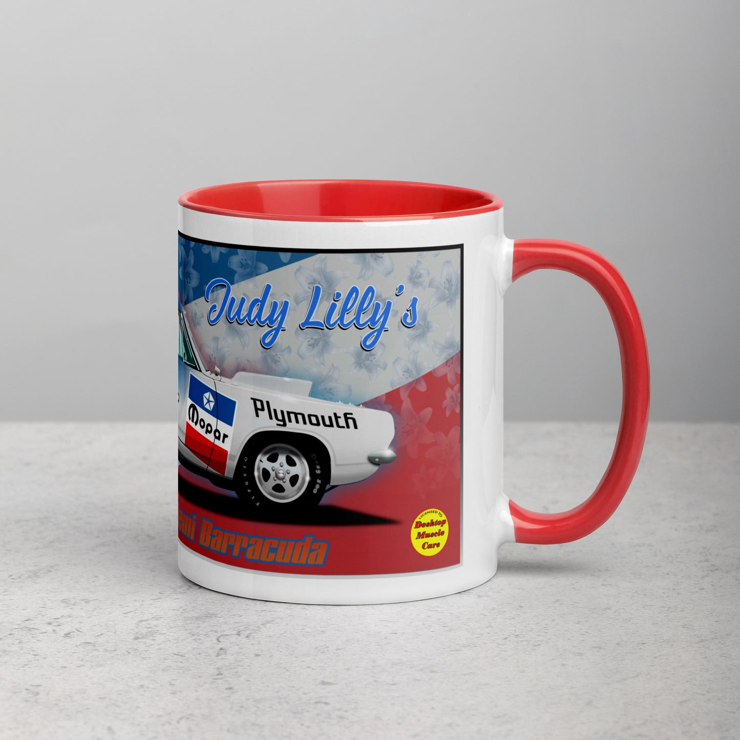 Judy Lilly Miss Mighty Mopar Mug with Color Inside