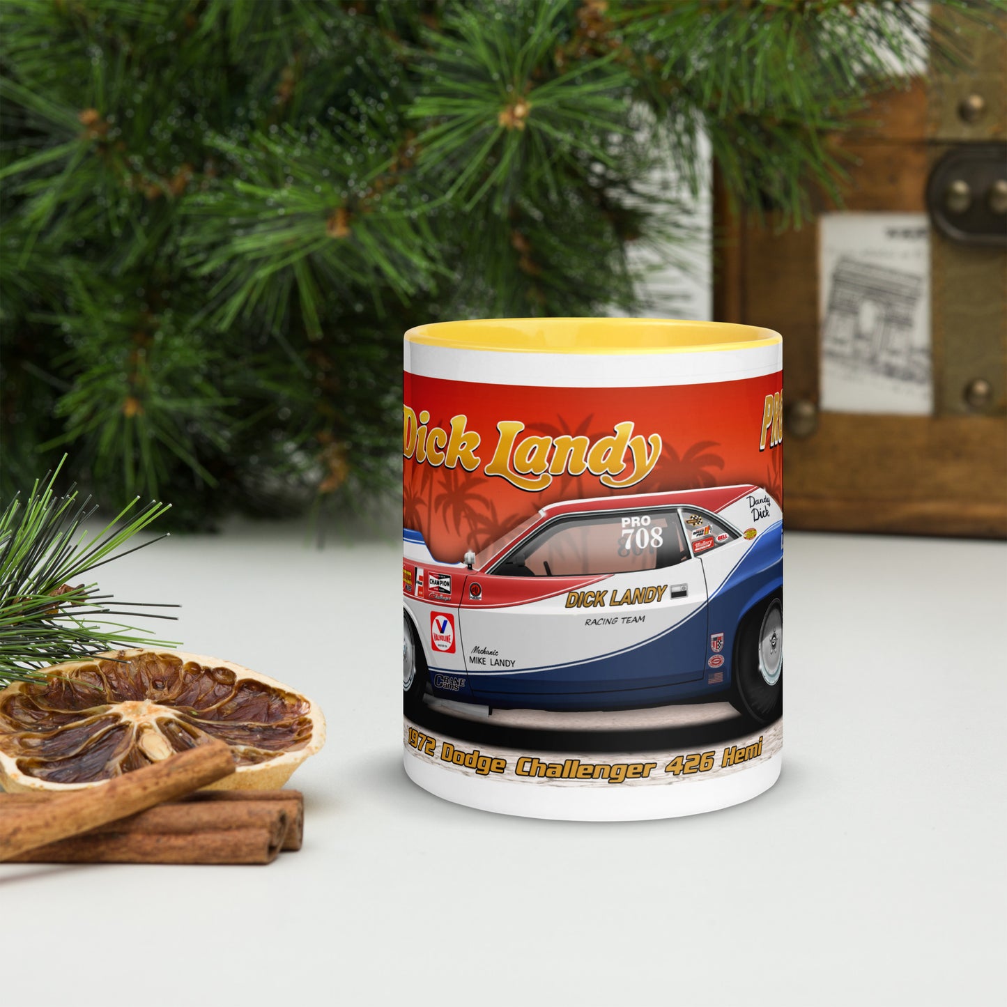 Dick Landy 1972 Challenger Mug with Color Inside