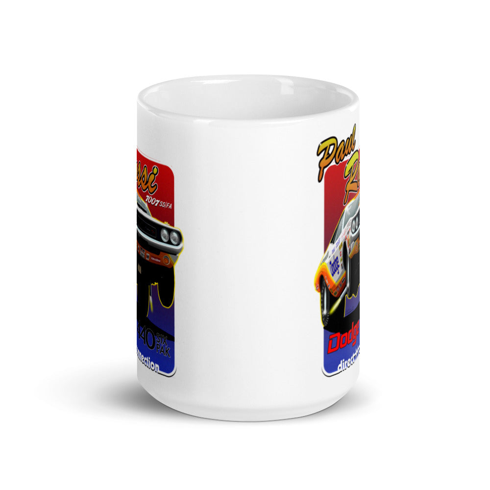 Paul Rossi Wheelie White glossy mug