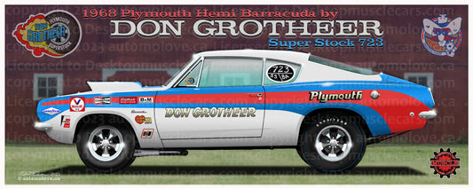 Don Grotheer 1968 Barracuda Sticker