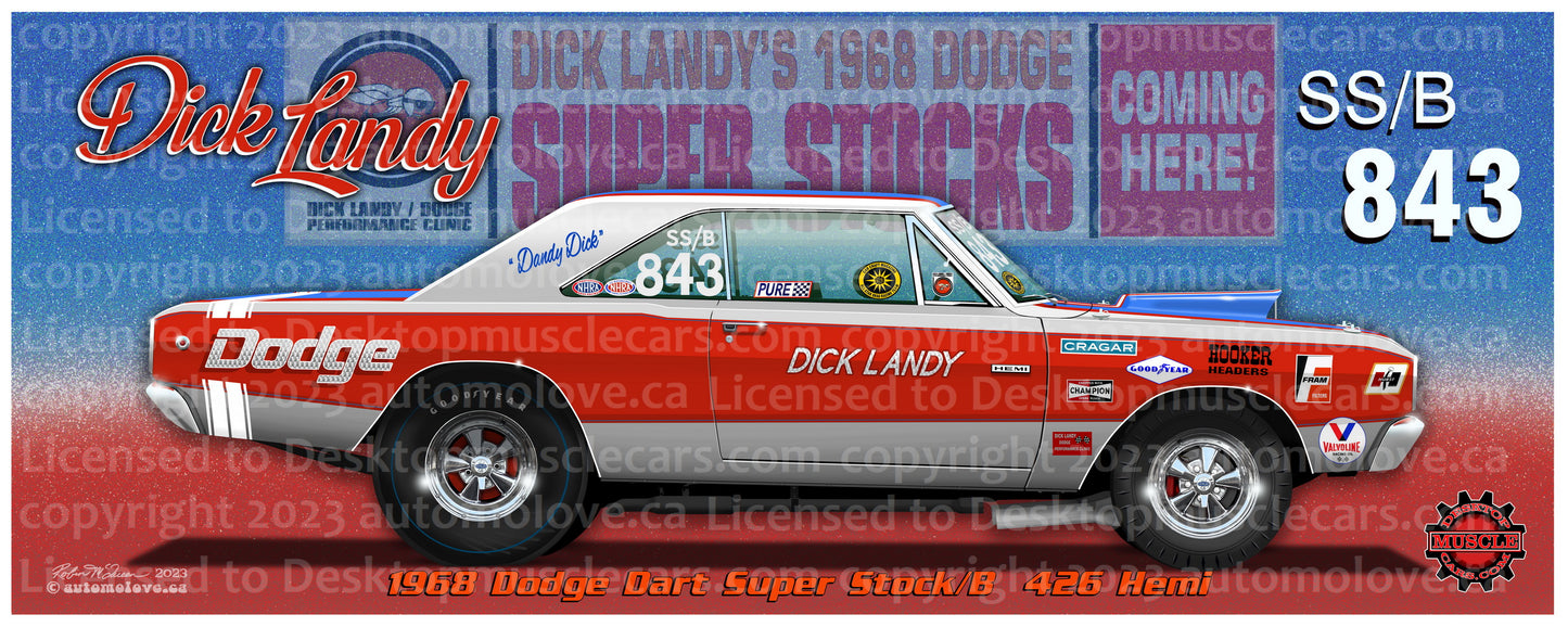 Dick Landy 1968 Dart Sticker