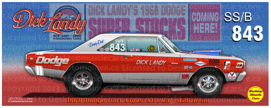 Dick Landy 1968 Dart Banner