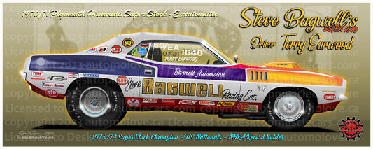 Steve Bagwell Terry Earwood 1971 Plymouth Cuda Banner