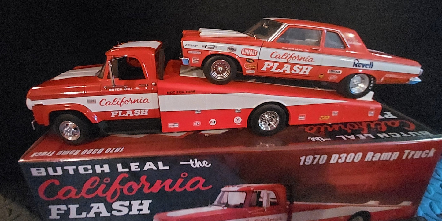 Butch Leal California Flash Revell Super Stock & Ramp Truck COMBO 1:18 ...