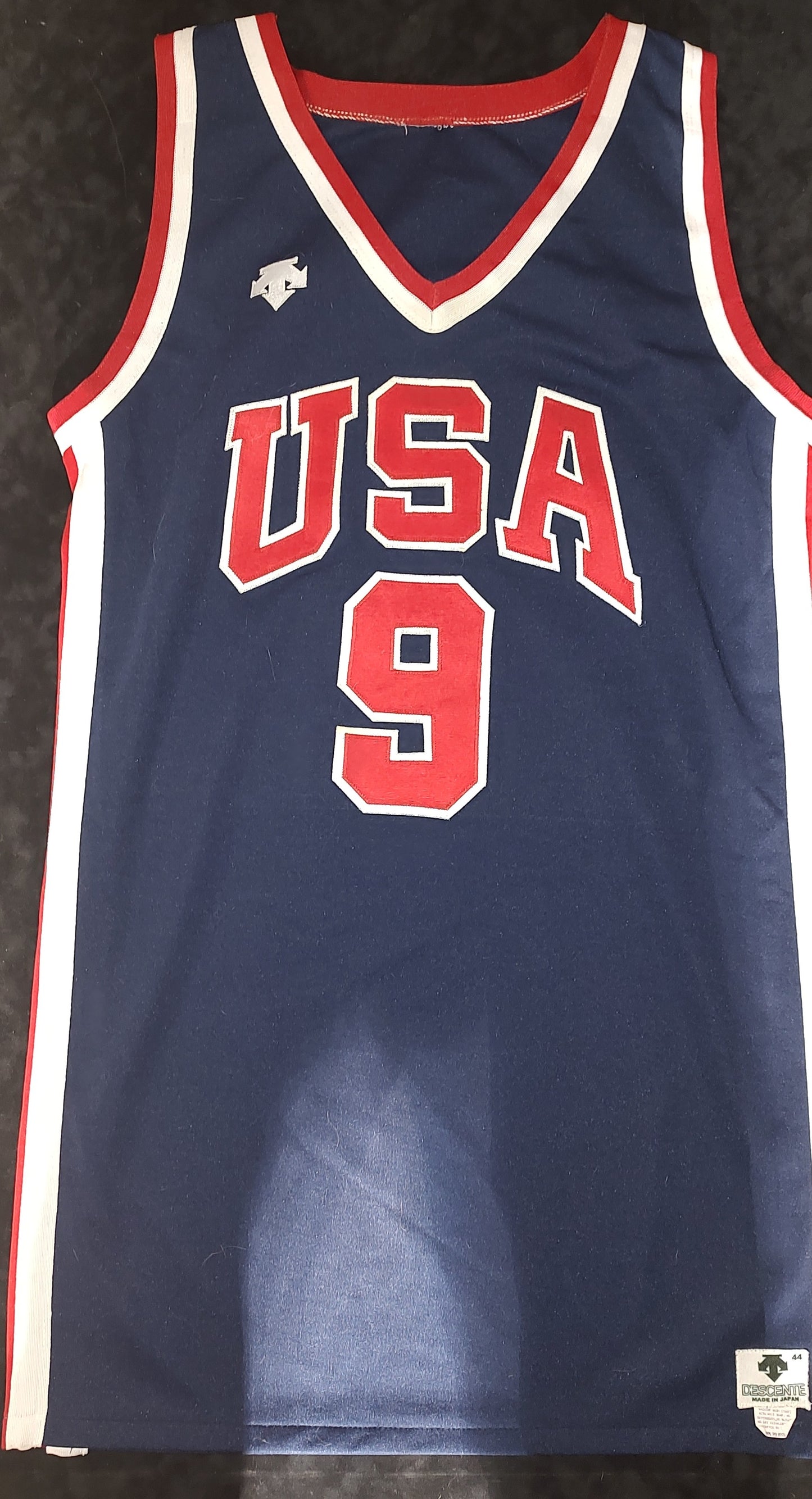 Michael Jordan UDA Upper Deck Authenticated Signed 1984 Olympic USA Blue Descente Jersey