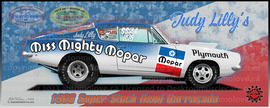 Judy Lilly Miss Mighty Mopar Sticker