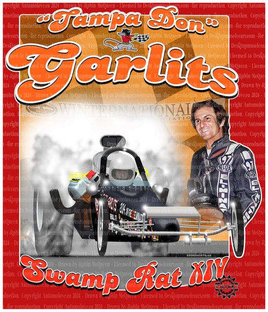 Big Daddy Don Garlits Swamp Rat XIV w/ Portrait 6 x 7 Sticker