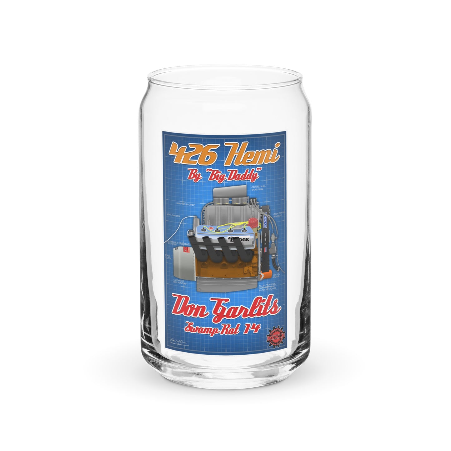 Don Garlits HEMI Can-shaped glass