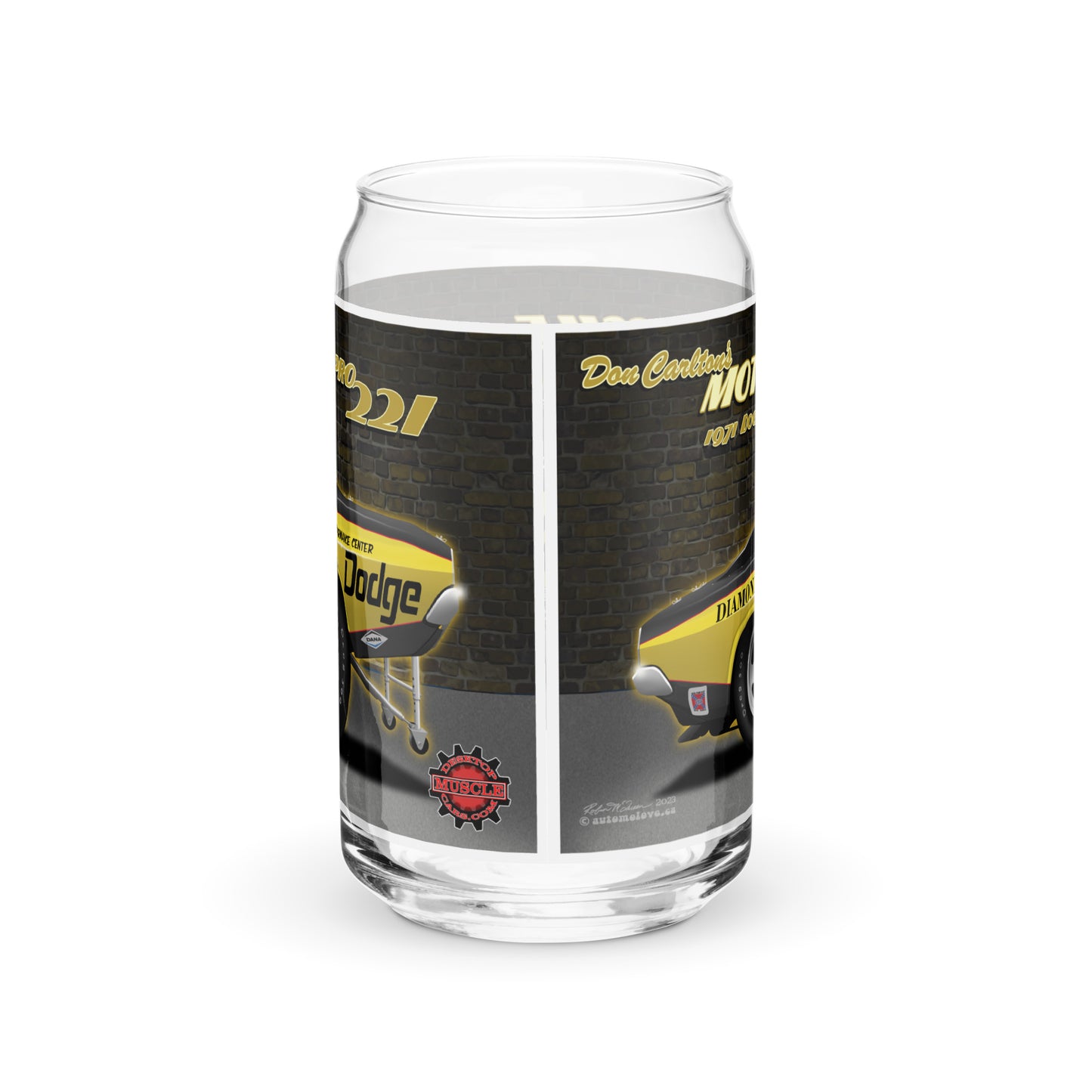 Motown Missile Challenger Can-shaped glass