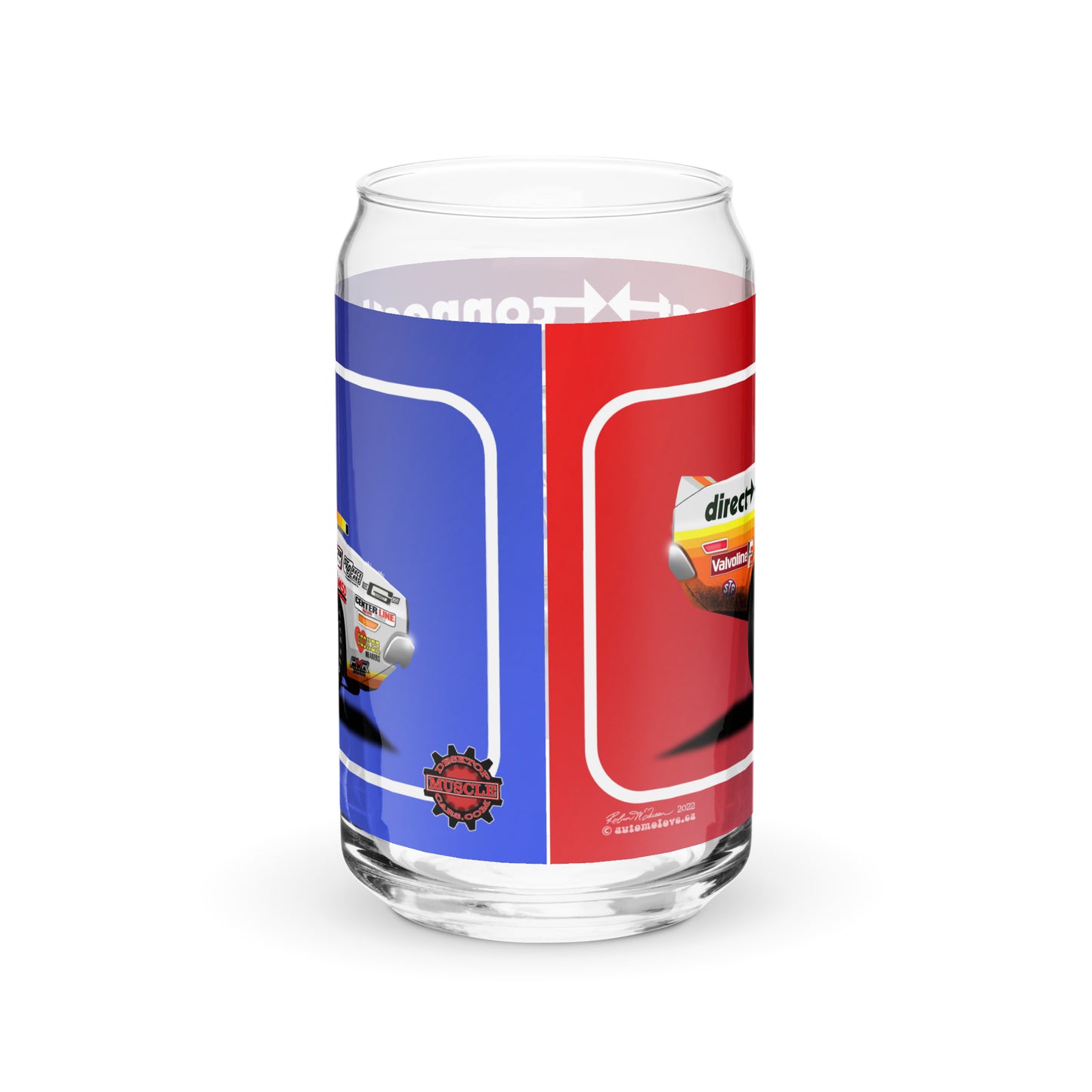 Paul Rossi 1970 Challenger Can-shaped glass
