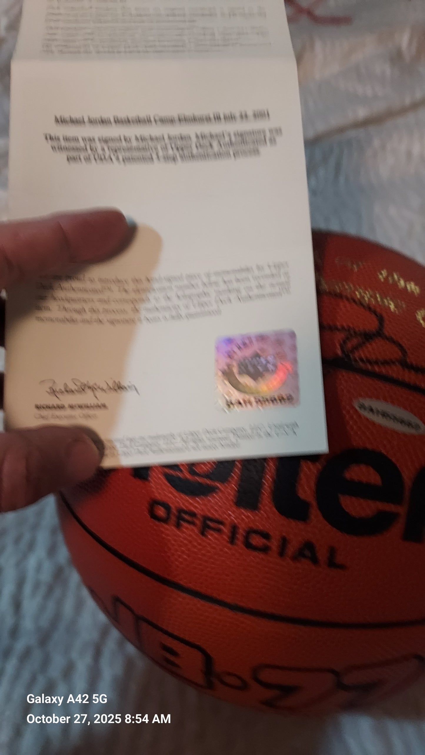 Michael Jordan UDA Signed Spaulding Chicago Bulls 72-10 Ltd Ed Laser Engraved Basketball