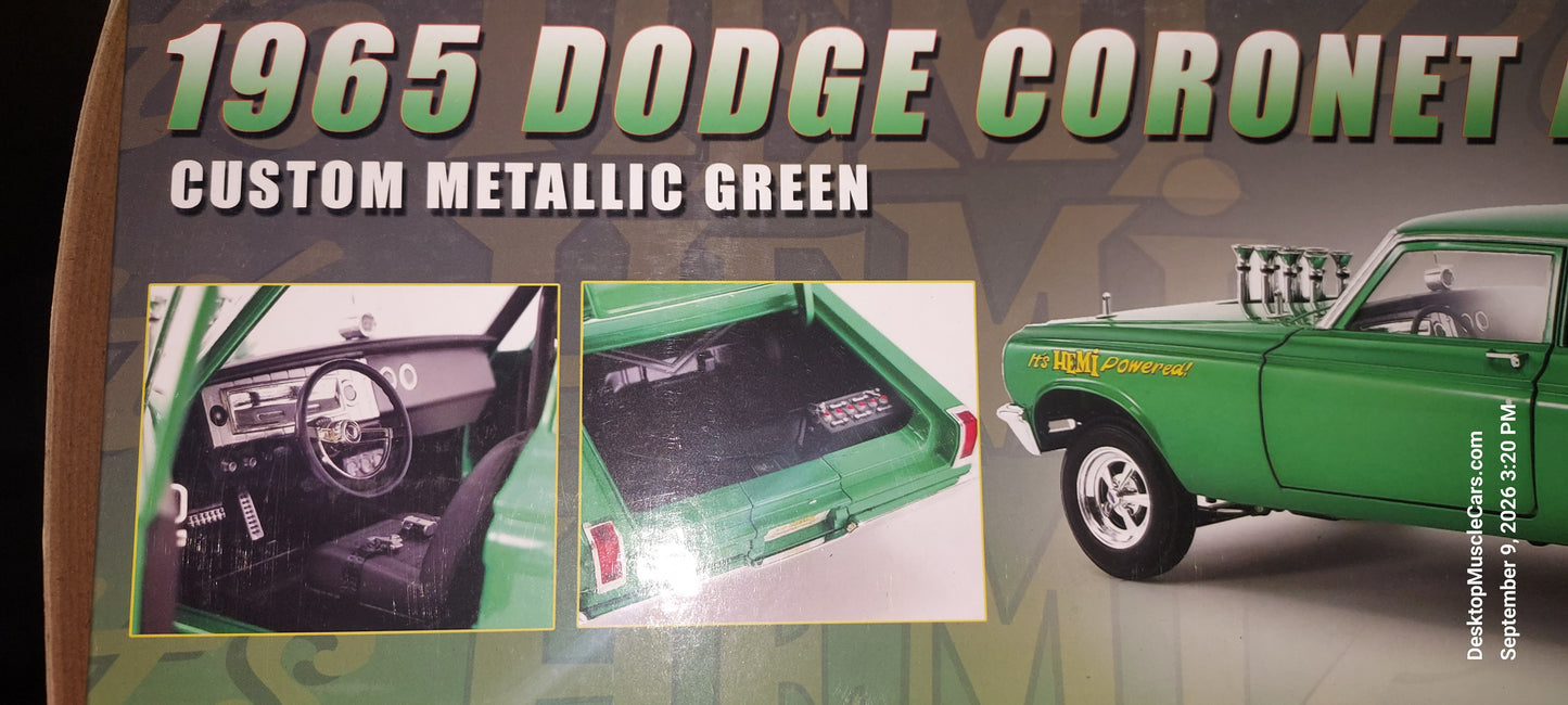 1965 Coronet Metalic Green Altered Wheelbase 1:18 Scale Acme Diecast