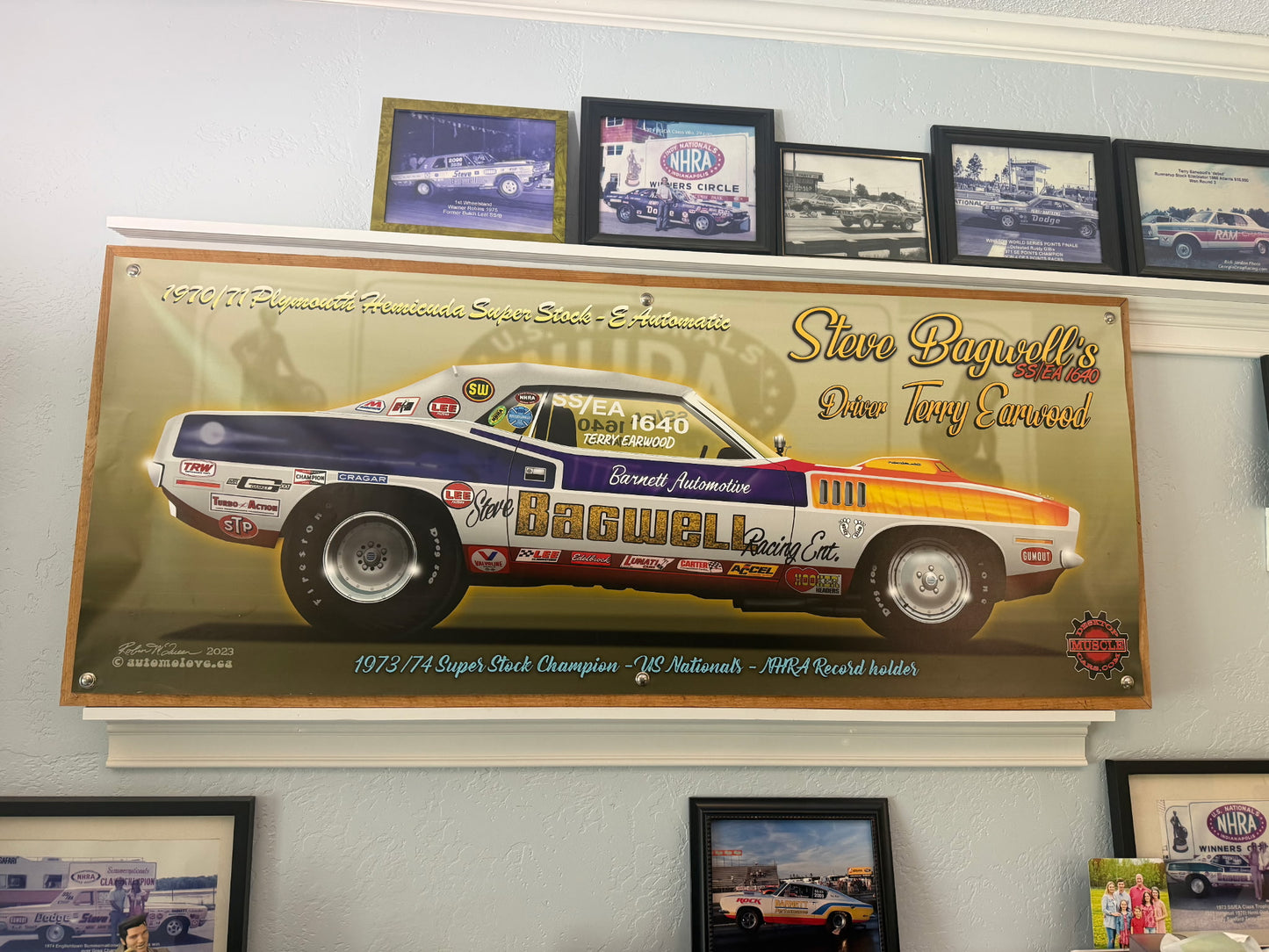 Steve Bagwell Terry Earwood 1971 Plymouth Cuda Banner