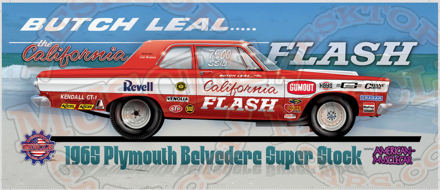 Butch Leal 1965 Plymouth Belvedere Super Stock Bumper Sticker
