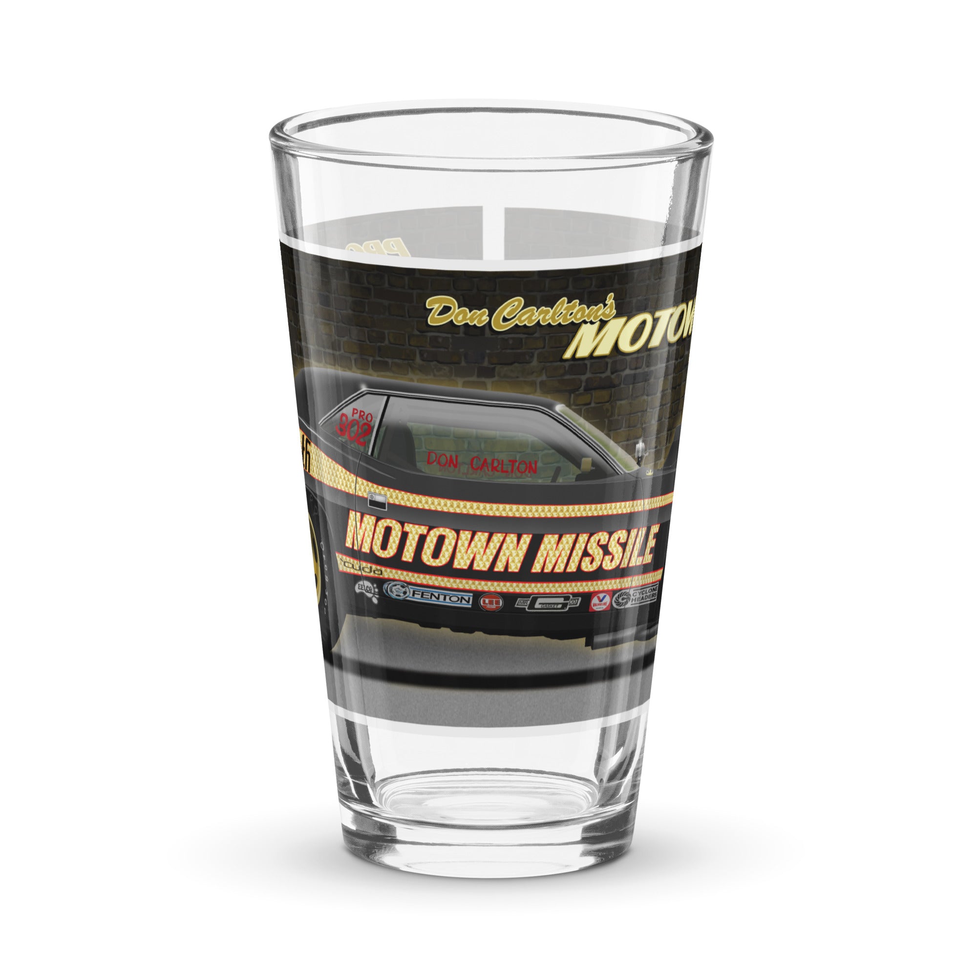 Cuda Shaker Sticker Motown Missile Cuda Shaker pint glass – Desktop Muscle Cars
