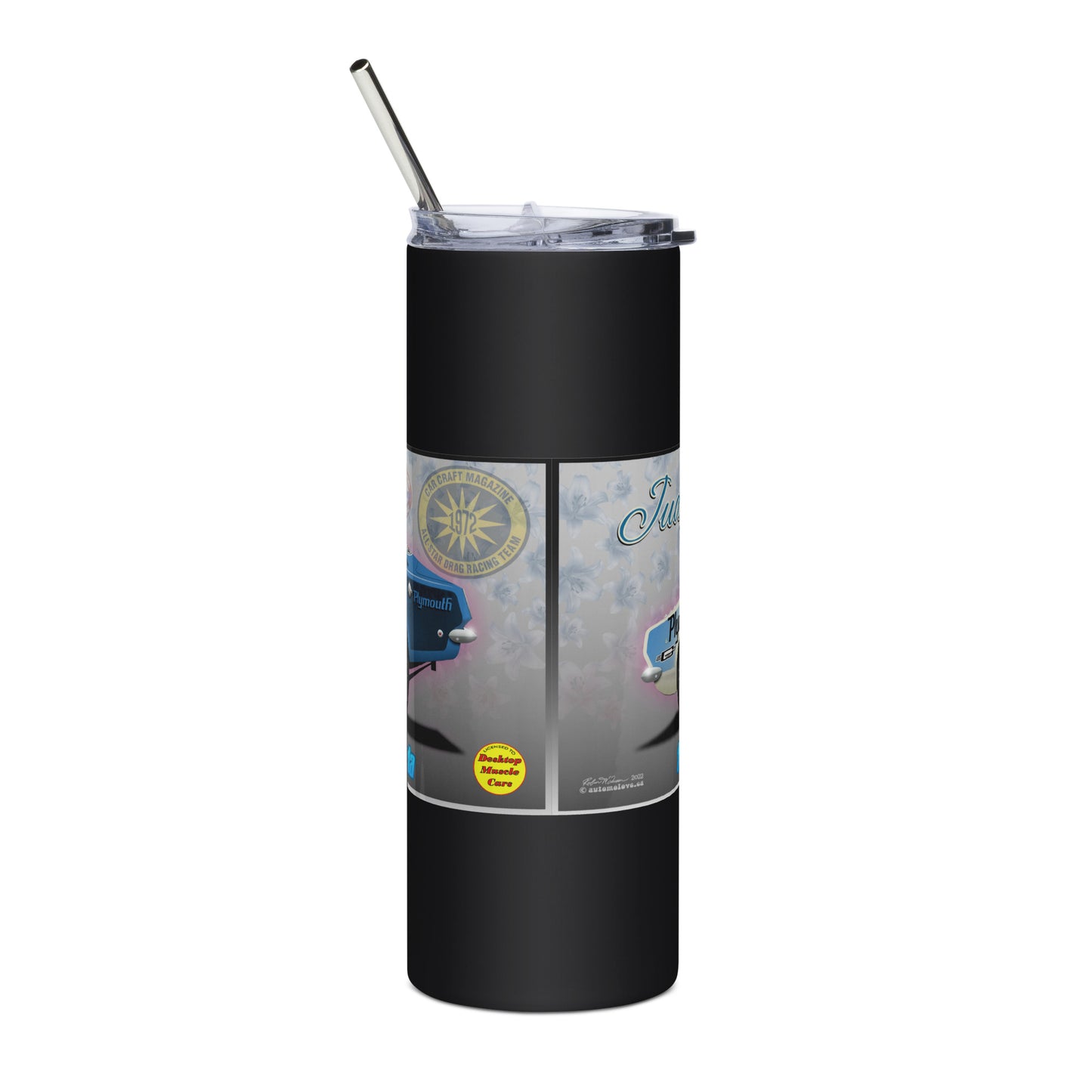 Judy Lilly Flower Car Stainless steel tumbler