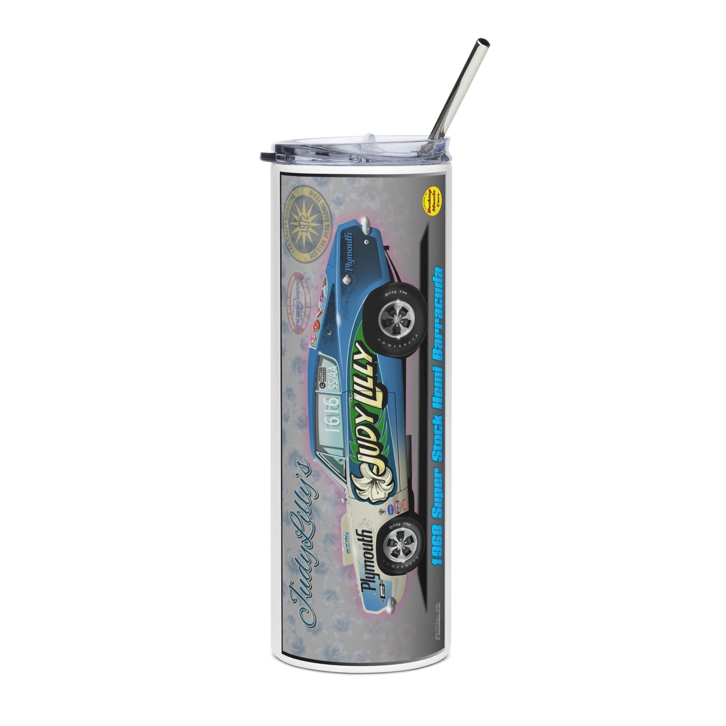 Judy Lilly Flower Car Stainless steel tumbler