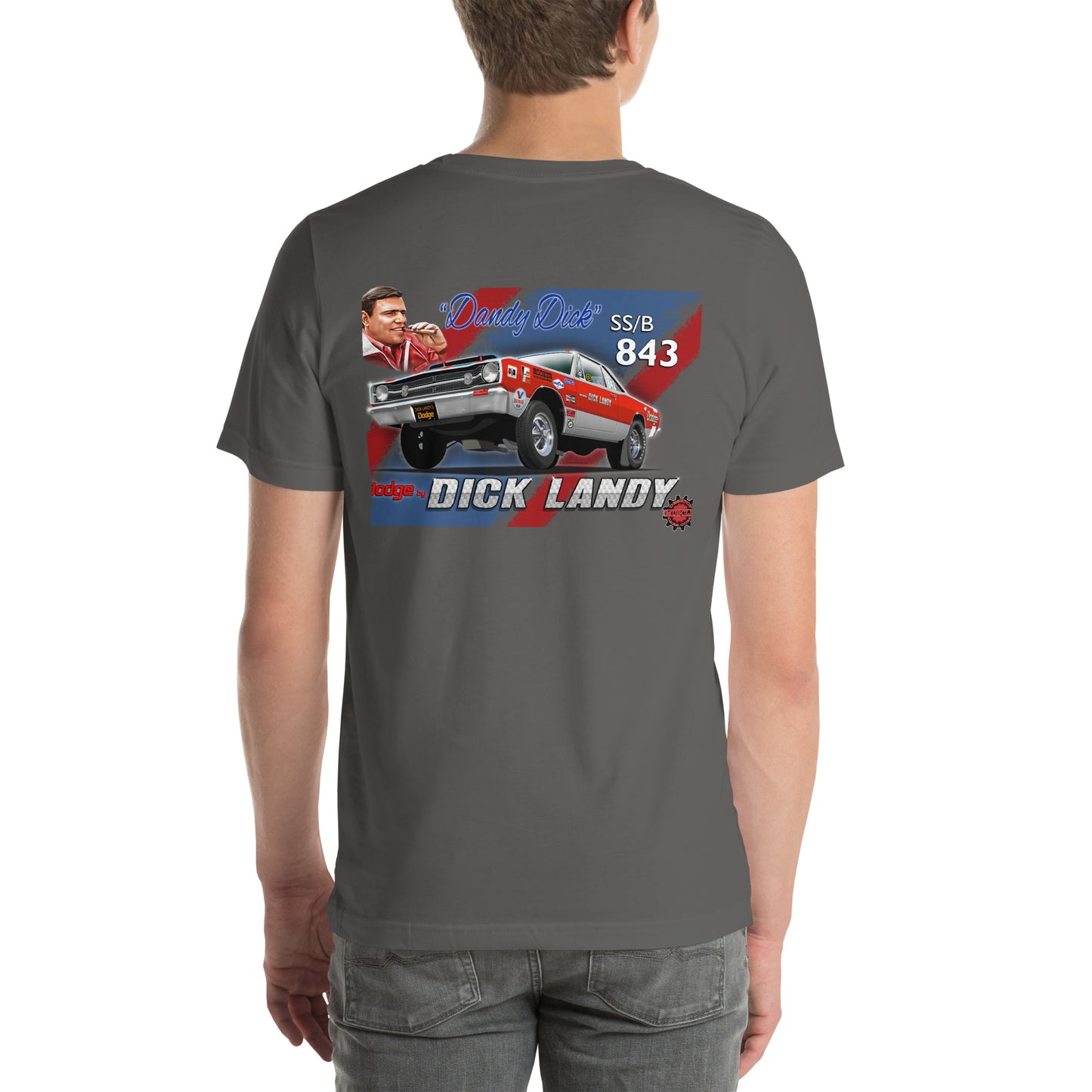 Dick Landy Dart Unisex t-shirt design on back