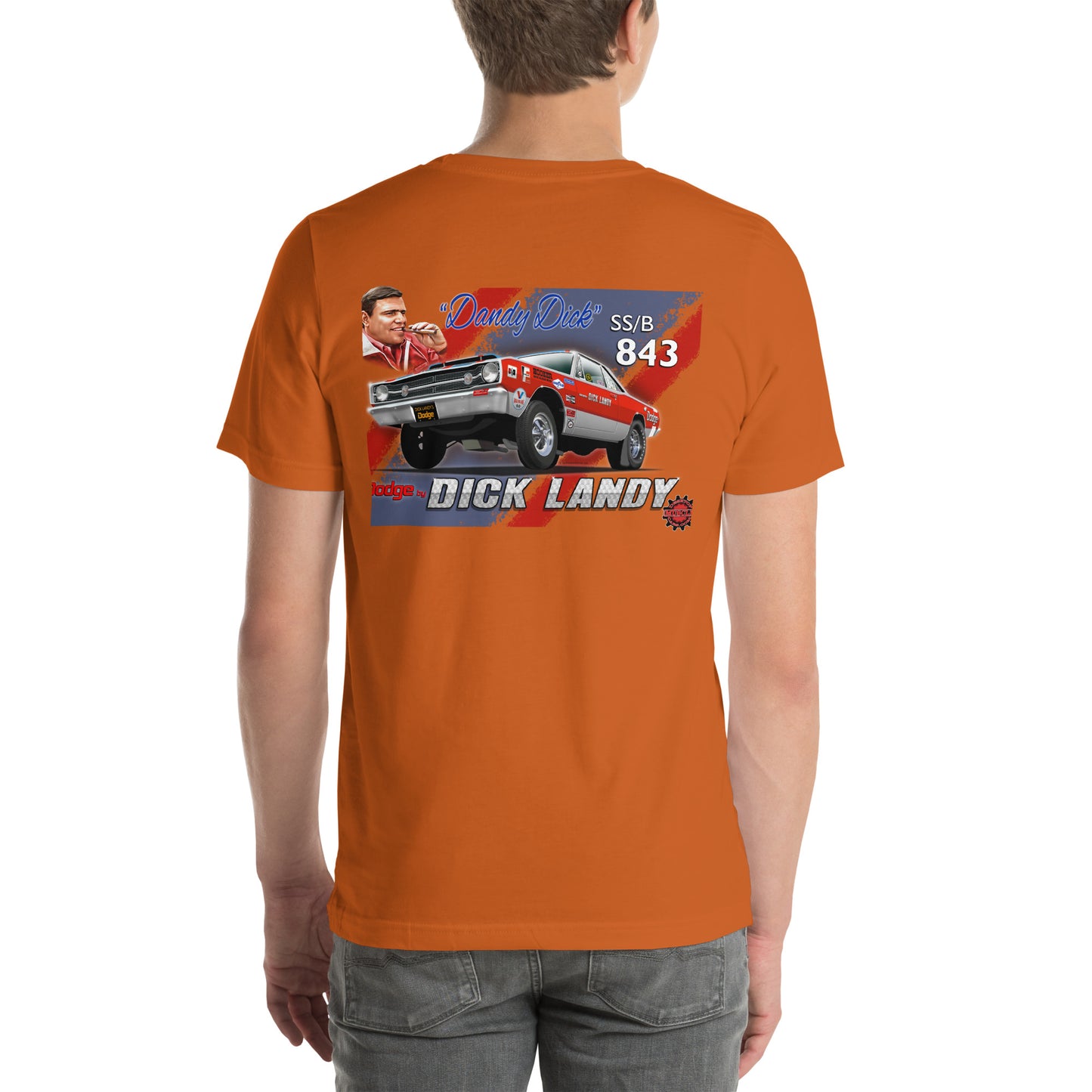 Dick Landy Dart Unisex t-shirt design on back